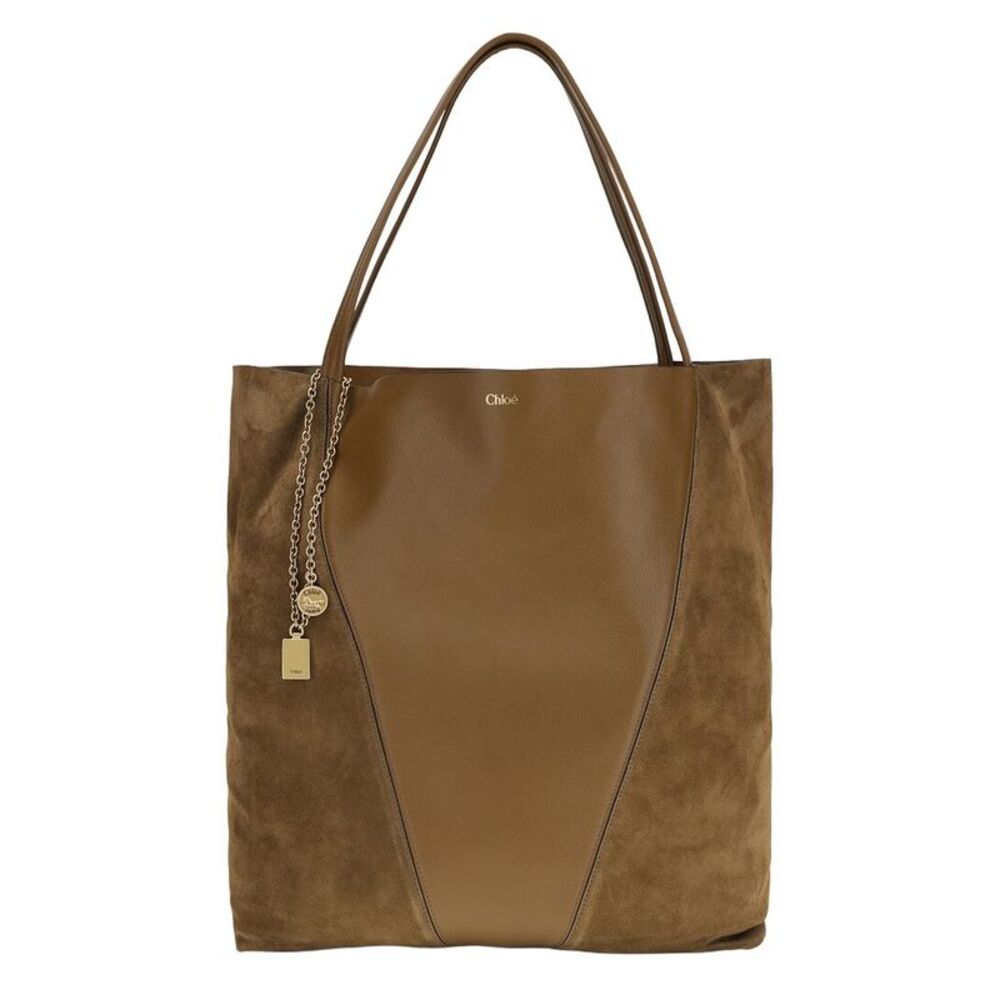 Chloé Spin Leather Tote, Brown